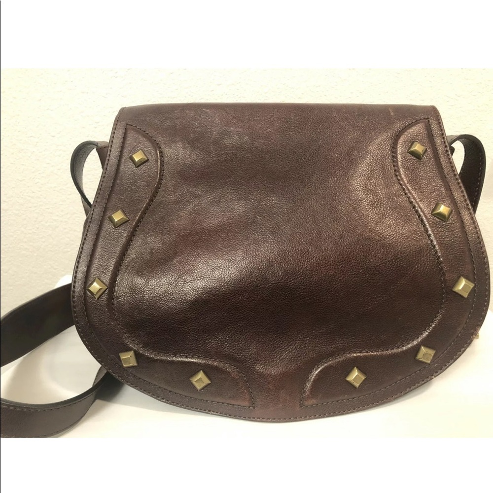 Ralph Lauren Vintage Flap Brown Leather Messenger